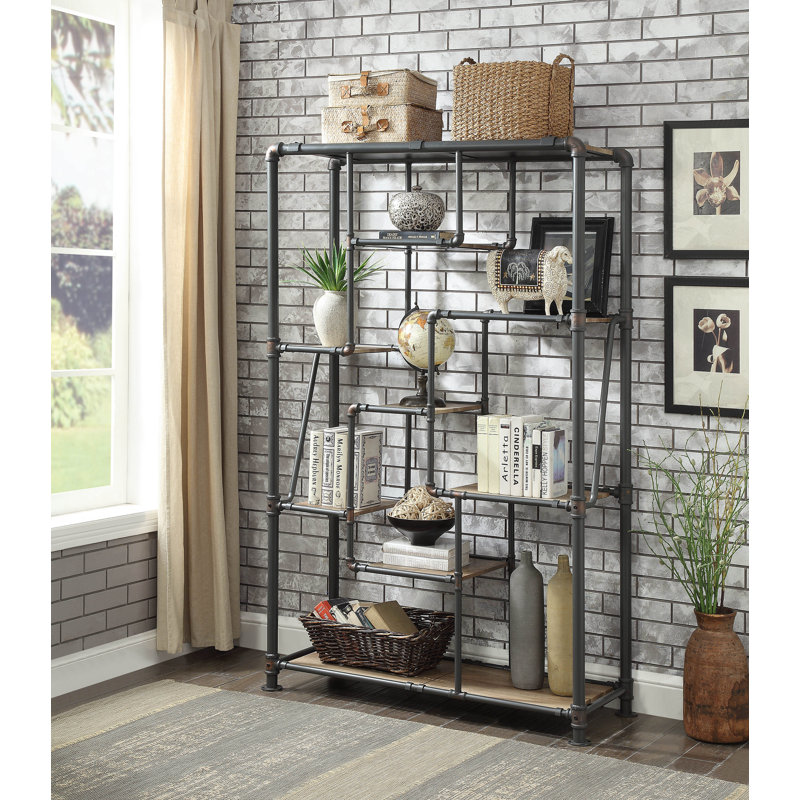 17 Stories Eadie Geometric Bookcase & Reviews Wayfair